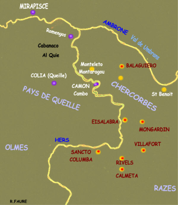 Carte du Chercorbes d'aprés HGL